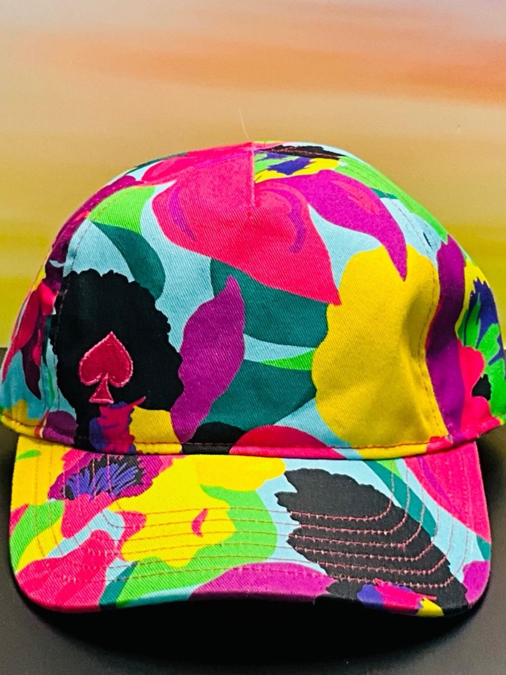 Kate Spade Orchid Bloom 100% Cotton Baseball Cap. One Size. NEW With Tags